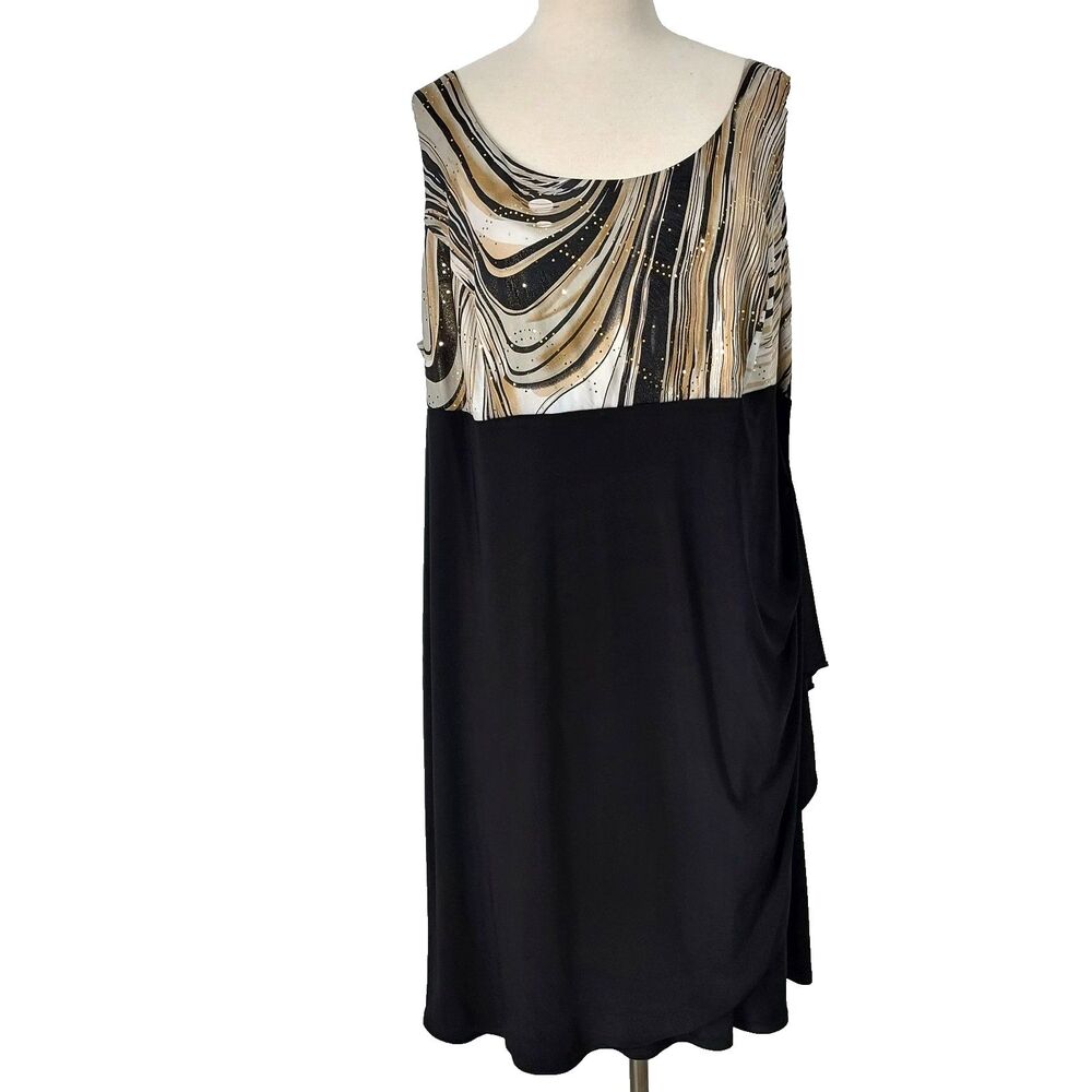 CB Established 1962 Dress Paillettes Sequin Womens Size 22 Faux Wrap Sleeveless